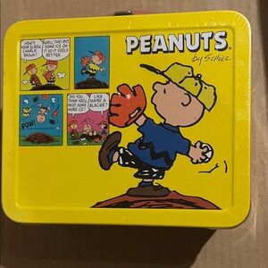 Peanuts Yellow and Blue Comic Lunchbox